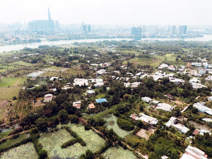 Bán đảo Thanh Đa, quận Bình Thạnh, TP.HCM (ảnh chụp trưa 3-3) - Ảnh: THANH HIỆP